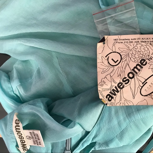 Awesome cocktail light blue dress, nacked back - Picture 5 of 5